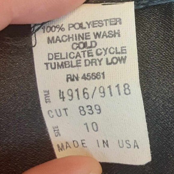 Vintage Via Sant Andrea Black Pleated High Waist Midi Skirt Size 10 - Picture 9 of 9